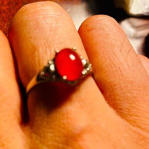 A beautiful ring with a stunning carnelian stone